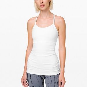 Lululemon White Power Y Racerback Tank. EUC